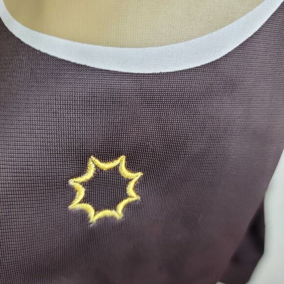 Jinzu Mens Y2K Birds Key Graphic Art Embroidered Bomber Jacket size XL Brown AOP - Picture 7 of 13